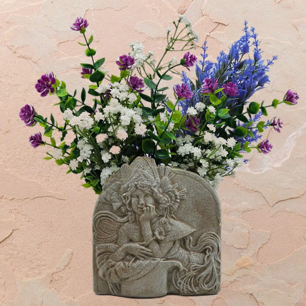 Ceramic Lady Garden Planter Art Nouveau Romantic Victorian Decor Sculpture